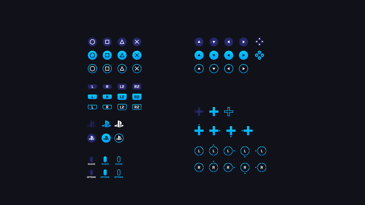 PlayStation controller icons
