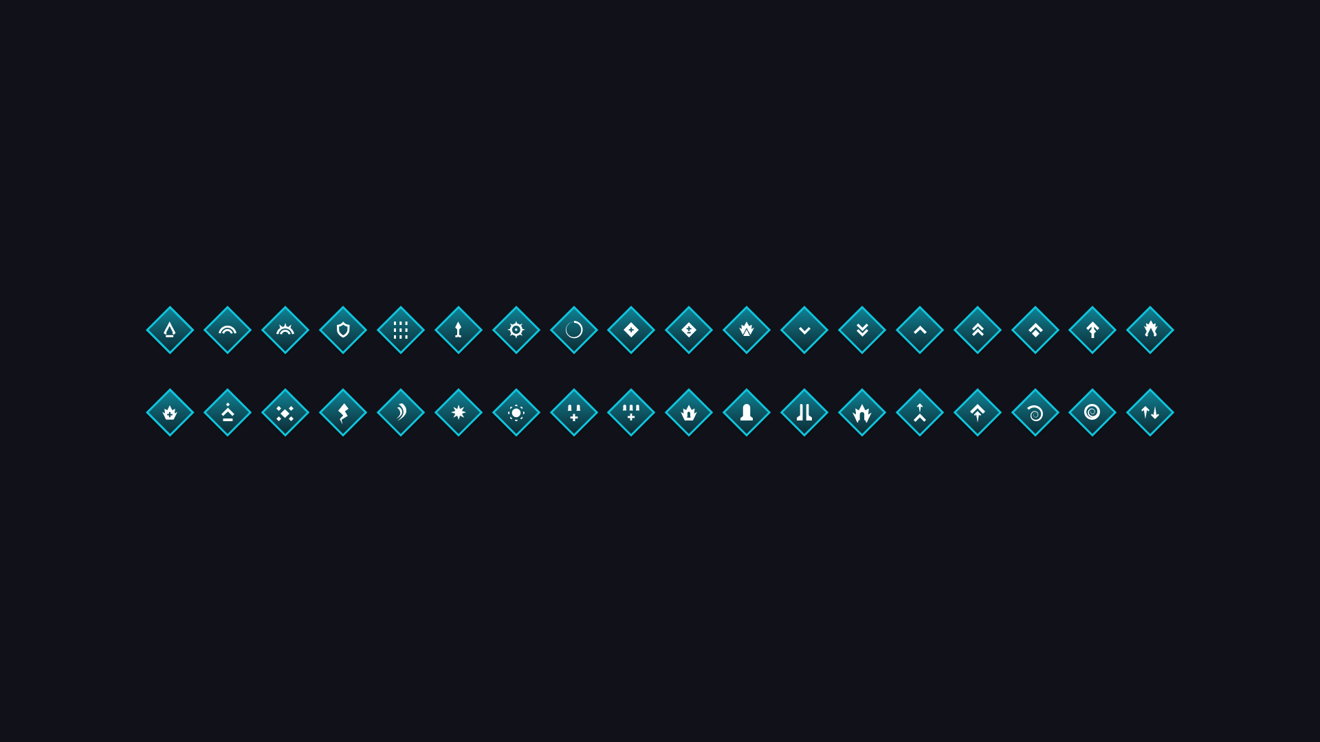 Power-up iconography